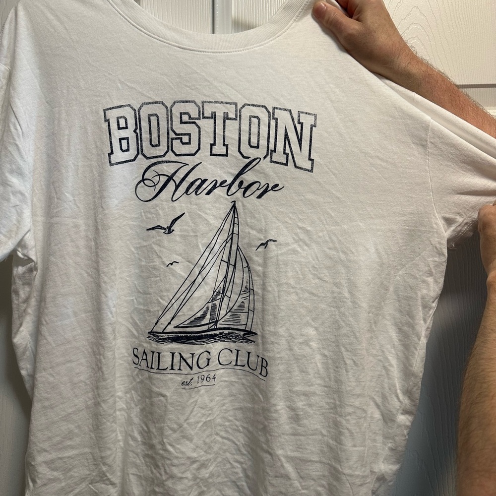 White Boston Harbor Sailing Club T-Shirt